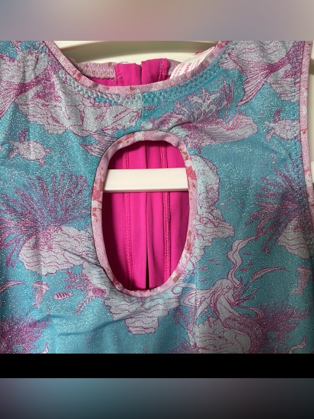 Hurley x LoveShackFancy Under The Sea Shimmer One Piece Swimsuit Sz S Sold Out - Picture 7 of 12